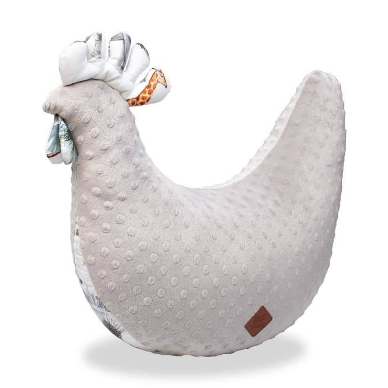 Coussin d'allaitement Poule, Safari gris