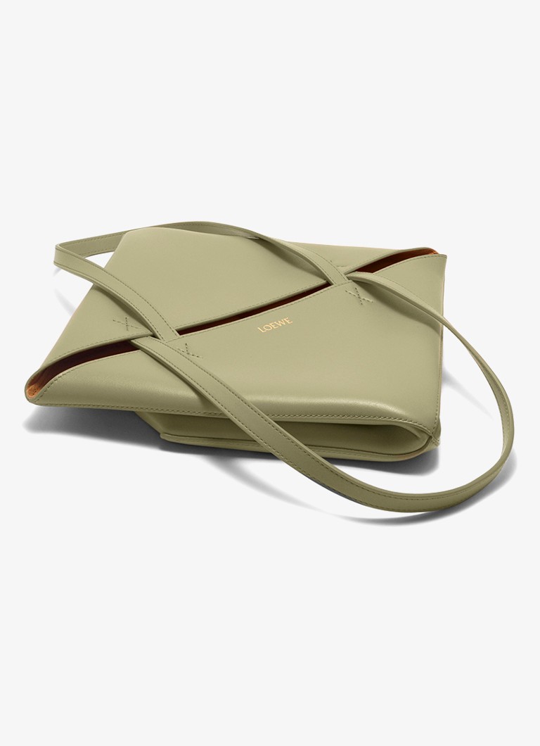 LOEWE Puzzle Fold vidēja izmēra iepirkumu soma no teļādas