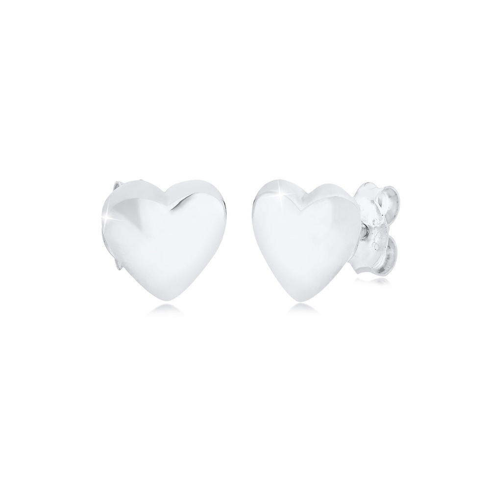 Elli Elli Boucles d'Oreilles Femme Boucles d'Oreilles Tendance Coeur Motif en 925 Ster Boucles d'oreilles