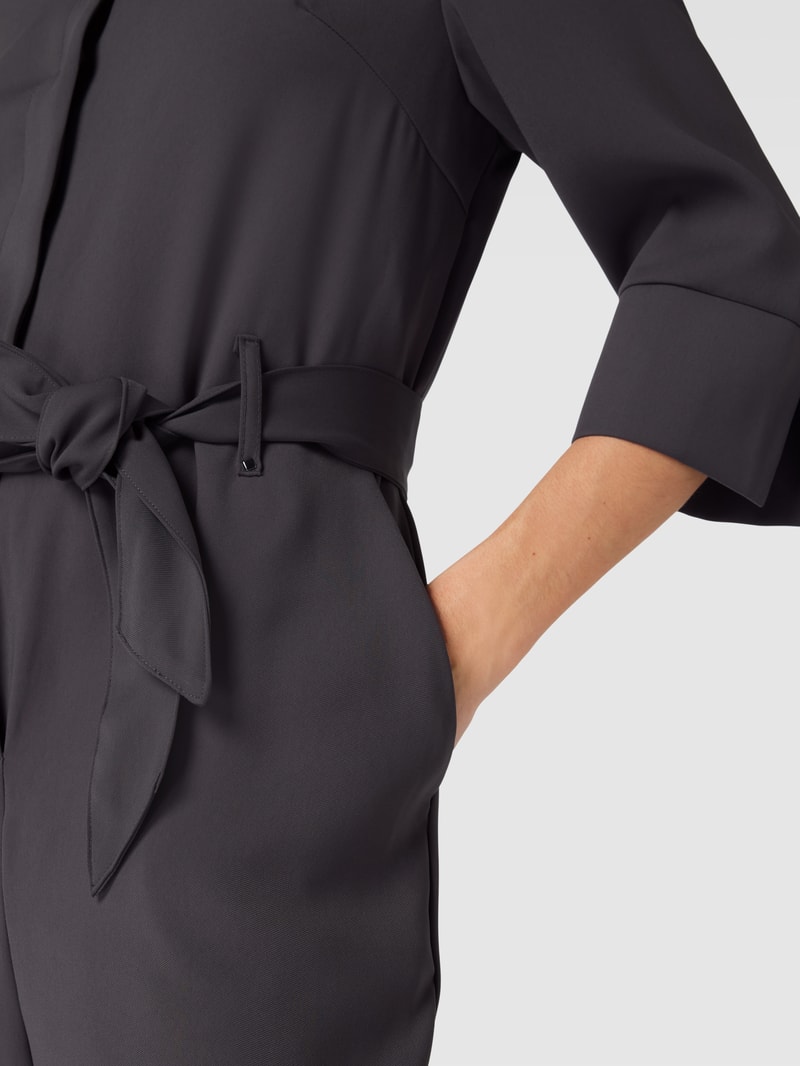 Jumpsuit mit Taillengürtel Modell 'Everli Leia' in dunkelgrau