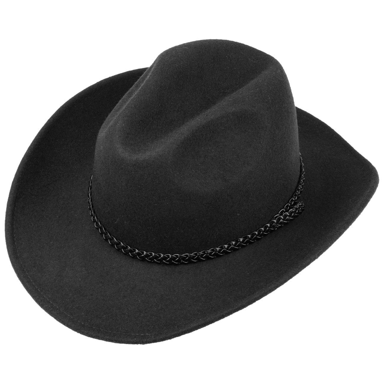 Lipodo Cowboyhut (1-St) Rodeohut mit Lederband, Made in Italy