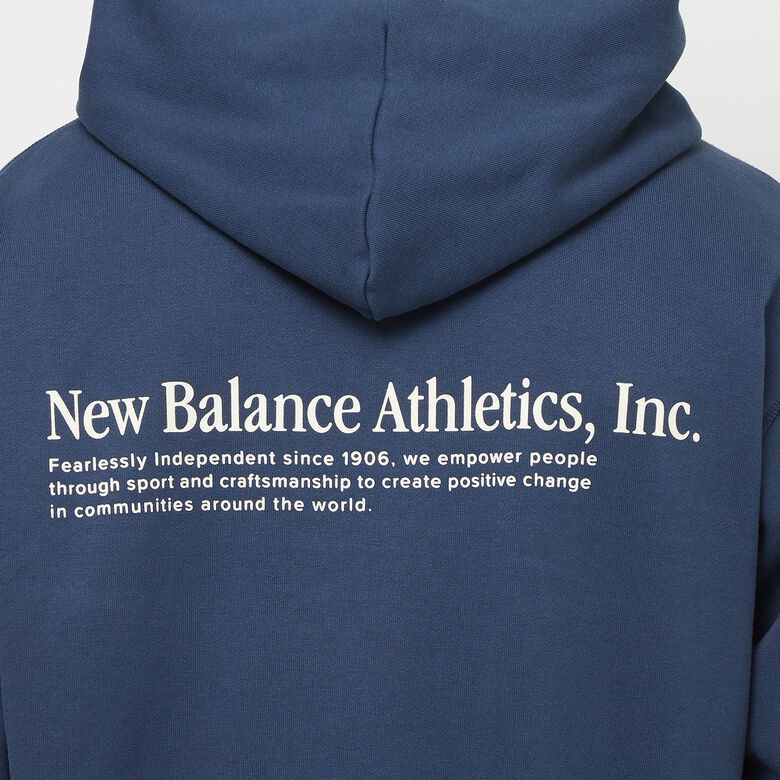 New Balance Athletics Embroidered Relaxed Hoodie nb navy