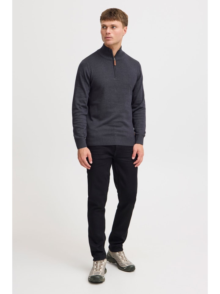 BLEND Troyer BHRobin 20704790ME Strickpulli mit hochabschließendem Kragen in Blau günstig kaufen XXL