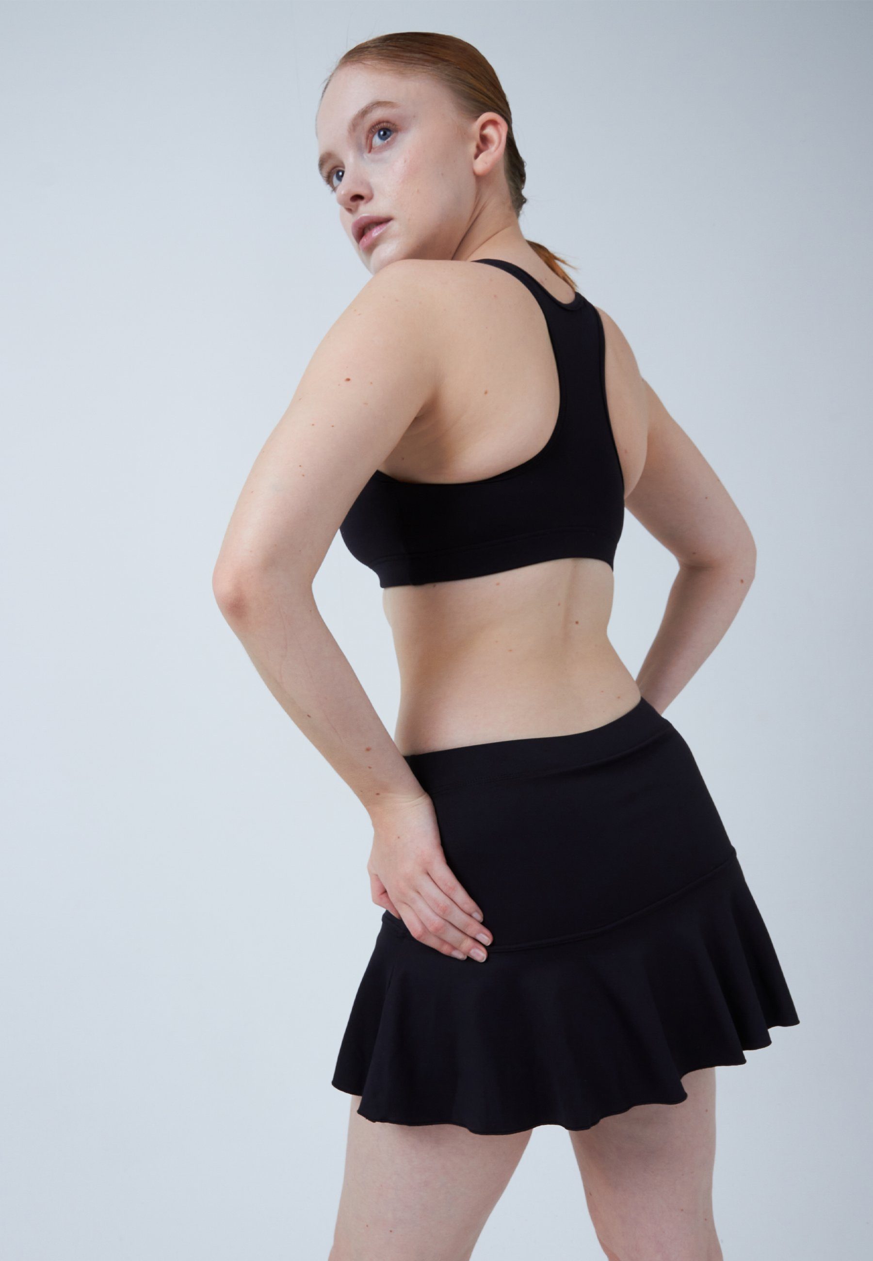 SPORTKIND Tennisrock Glockiger Tennis Skort Mädchen & Damen schwarz