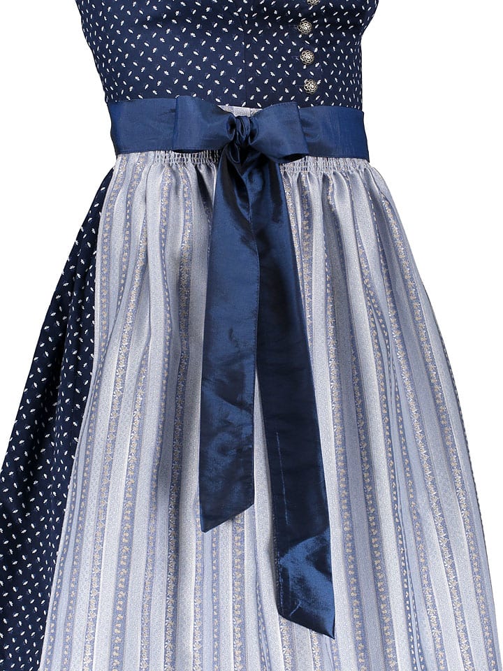 Turi Landhaus Dirndl in Dunkelblau/ Hellblau günstig kaufen