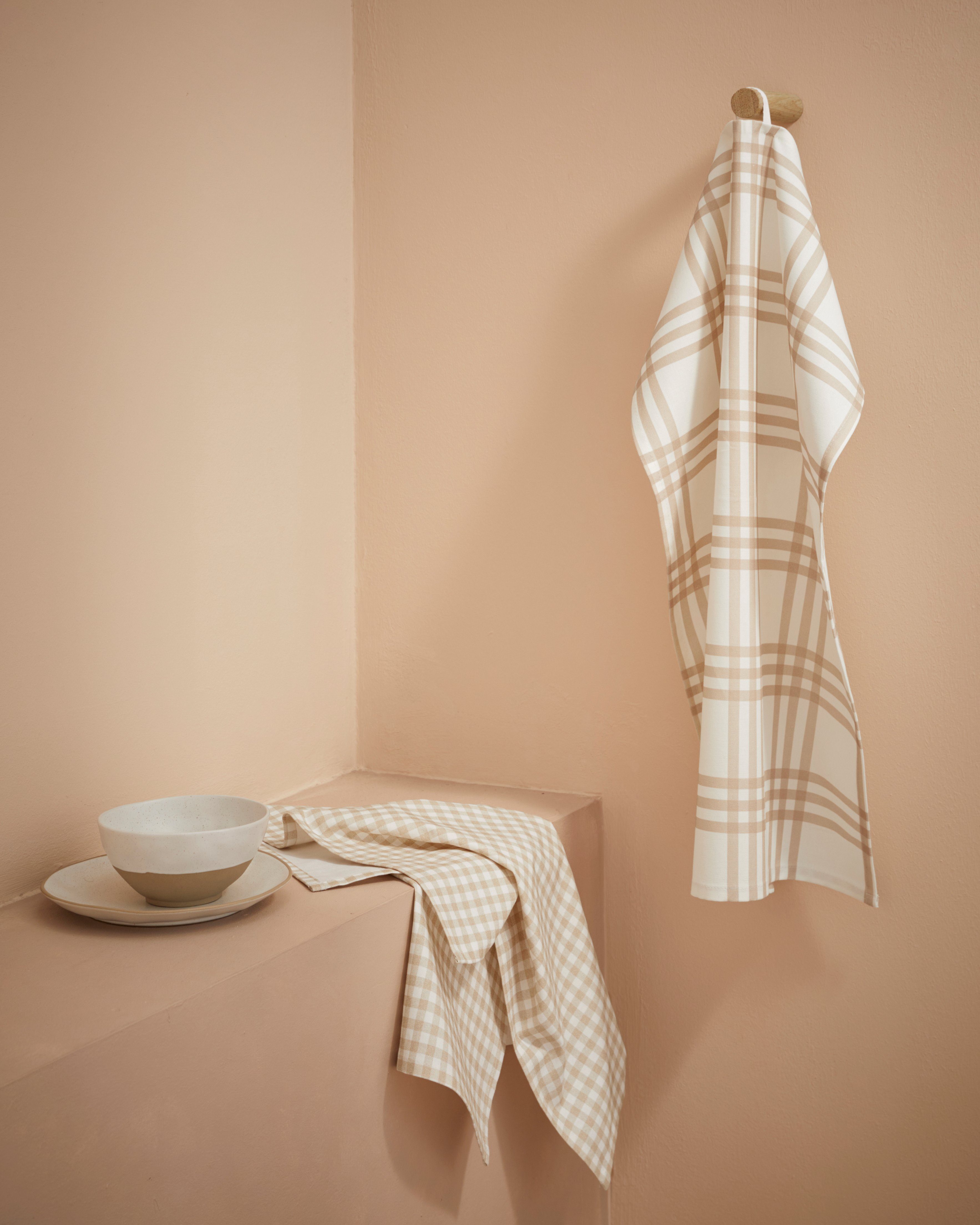 LeGer Home by Lena Gercke Geschirrtuch Natalija, (Set, 6-tlg., 3x Vichy Karo, 3x großes Karo), im klassischen Vichy Karo