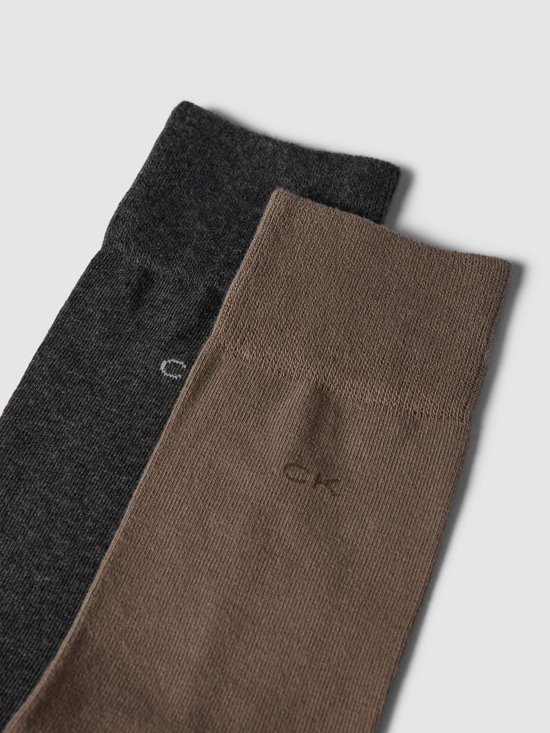 Socken mit Label-Details im 2er-Pack in anthrazit