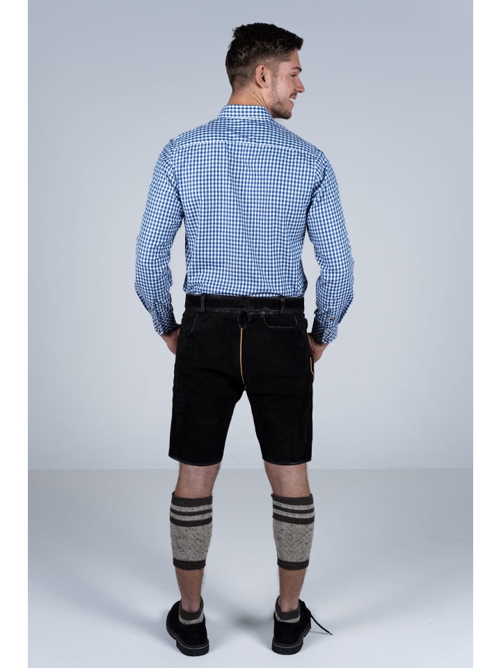Edelnice Kurze Wildbock Lederhose Ferdinand in schwarz günstig kaufen