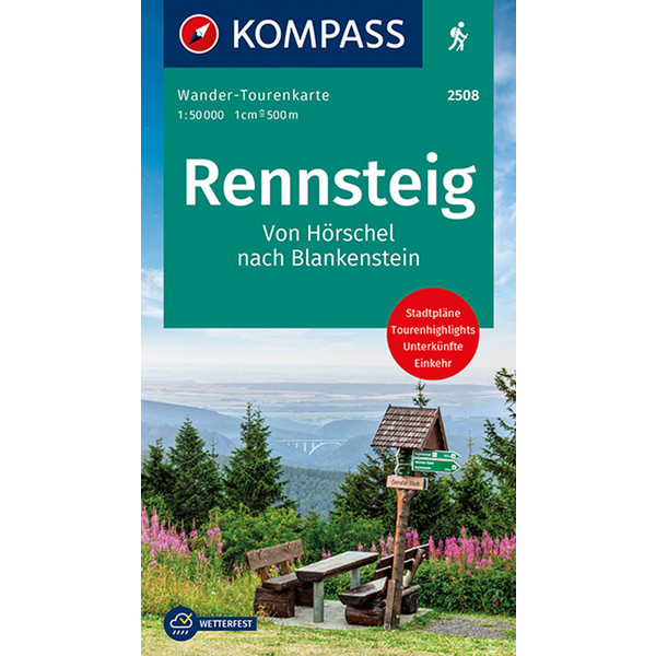 KOMPASS WANDER-TOURENKARTE RENNSTEIG - Wanderkarte