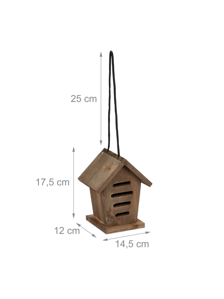relaxdays 2 x Marienkäferhaus in Braun günstig kaufen onesize
