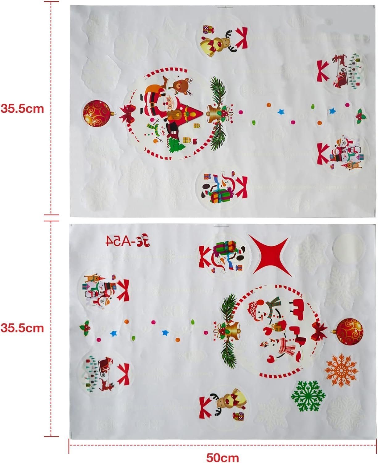Fenstersticker Selbstklebende Weihnachts-Fensterbilder, Fensterdeko, Fenstersticker, aikidio