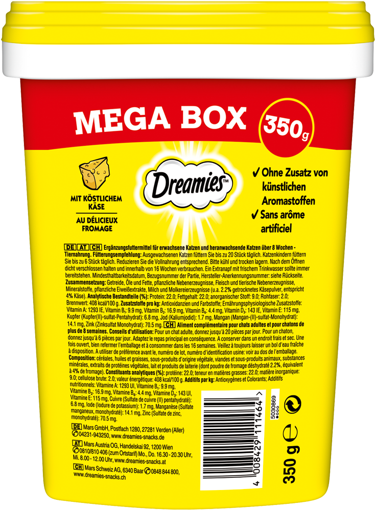 DREAMIES Mega Box mit Käse 350g