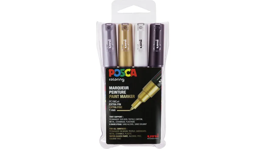 FABER-CASTELL  Marker UNI POSCA PC-1MC 4er Set