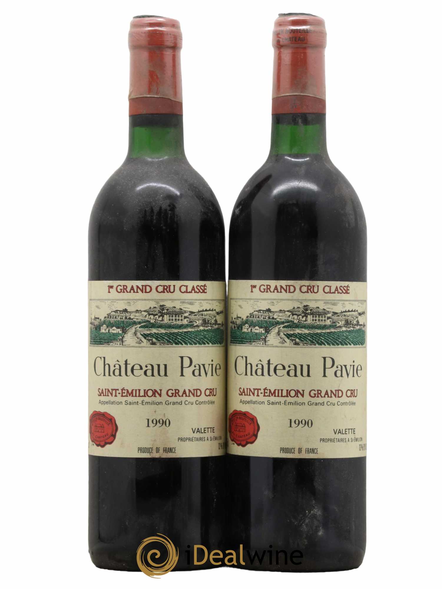 Château Pavie 1er Grand Cru Classé A  1990 - Lot de 2 Bouteilles