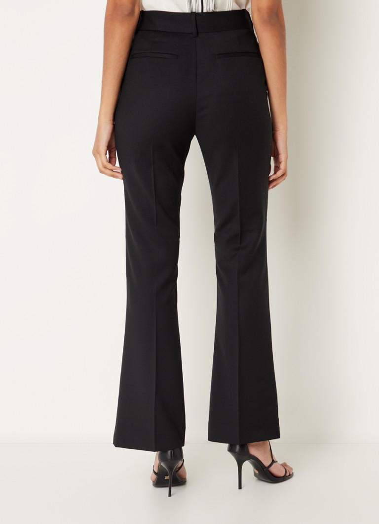 Pantaloni evazați cu talie înaltă din amestec de lână Reiss Haisley
