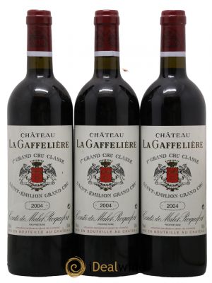 Château la Gaffelière 1er Grand Cru Classé B  2004 - Lot de 3 Bouteilles