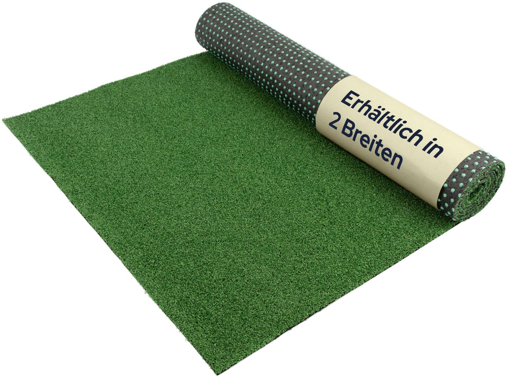 Kunstrasen WIMBLEDON, Primaflor-Ideen in Textil, rechteckig, Höhe: 7 mm, mit Noppen, wasserfest, UV-beständig, für Balkon & Terrasse