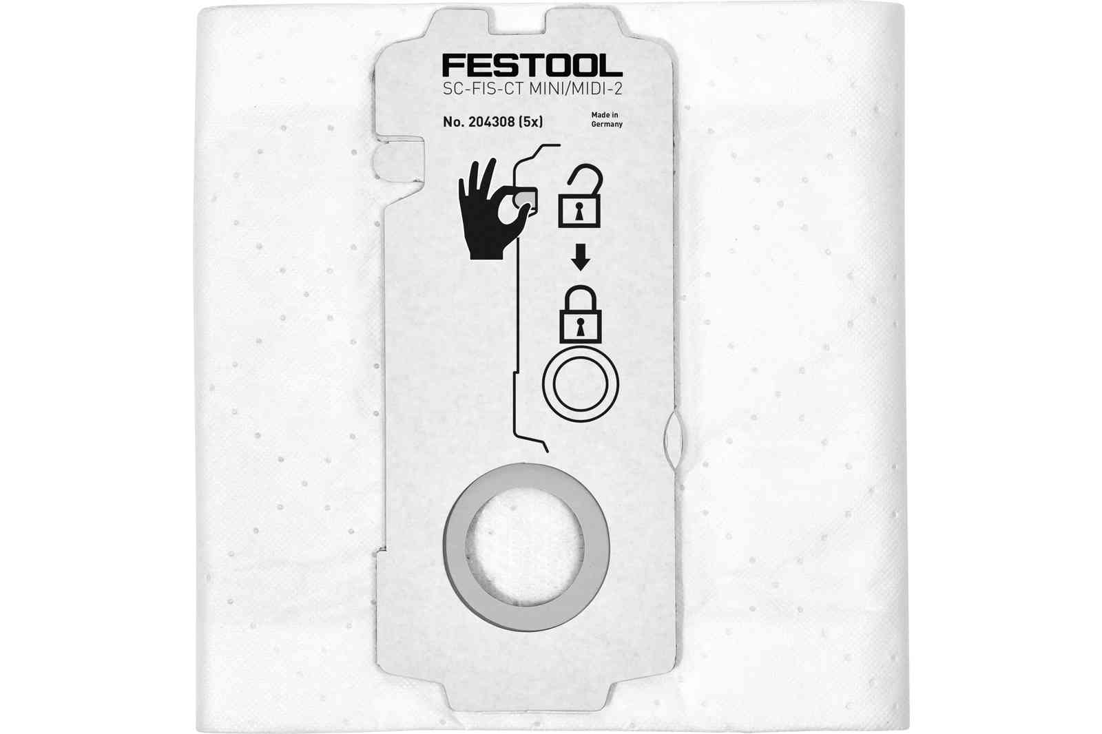 Accessori Festool 204308 SC FIS-CT MINI/MIDI-2/5 Sacchetto filtro autopulente