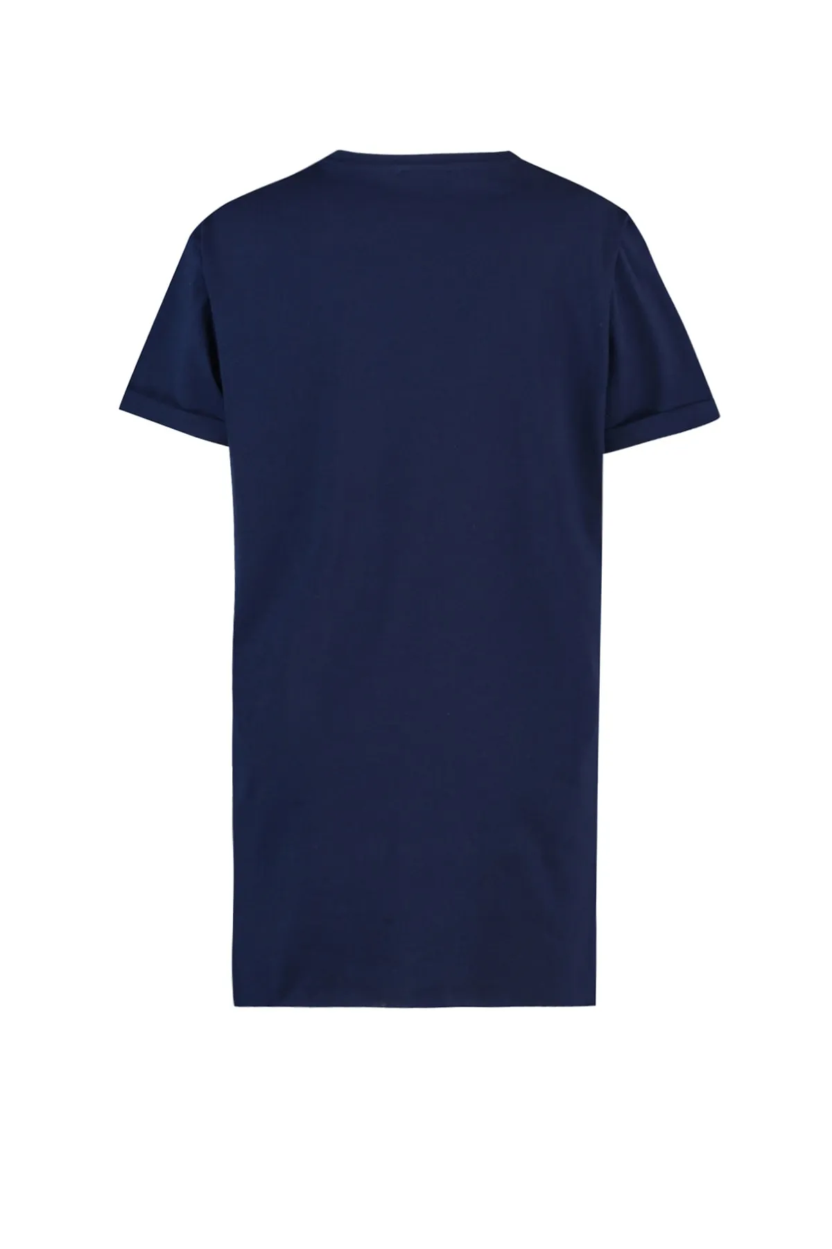 Trendyol Modest  Marineblau-weißes Basic-Strick-T-Shirt mit Schlitz und detailliertem Rundhalsausschnitt im 2er-Pack TCTSS21UK0009