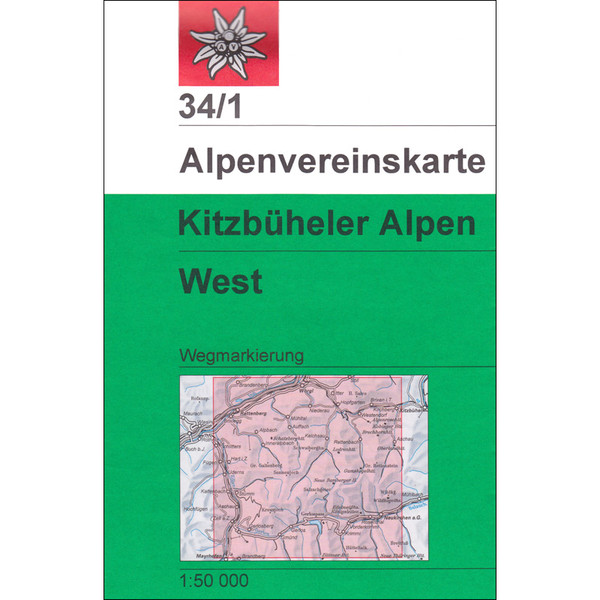 DAV 34/1 WEG KITZBÜHELER ALPEN WEST - Wanderkarte