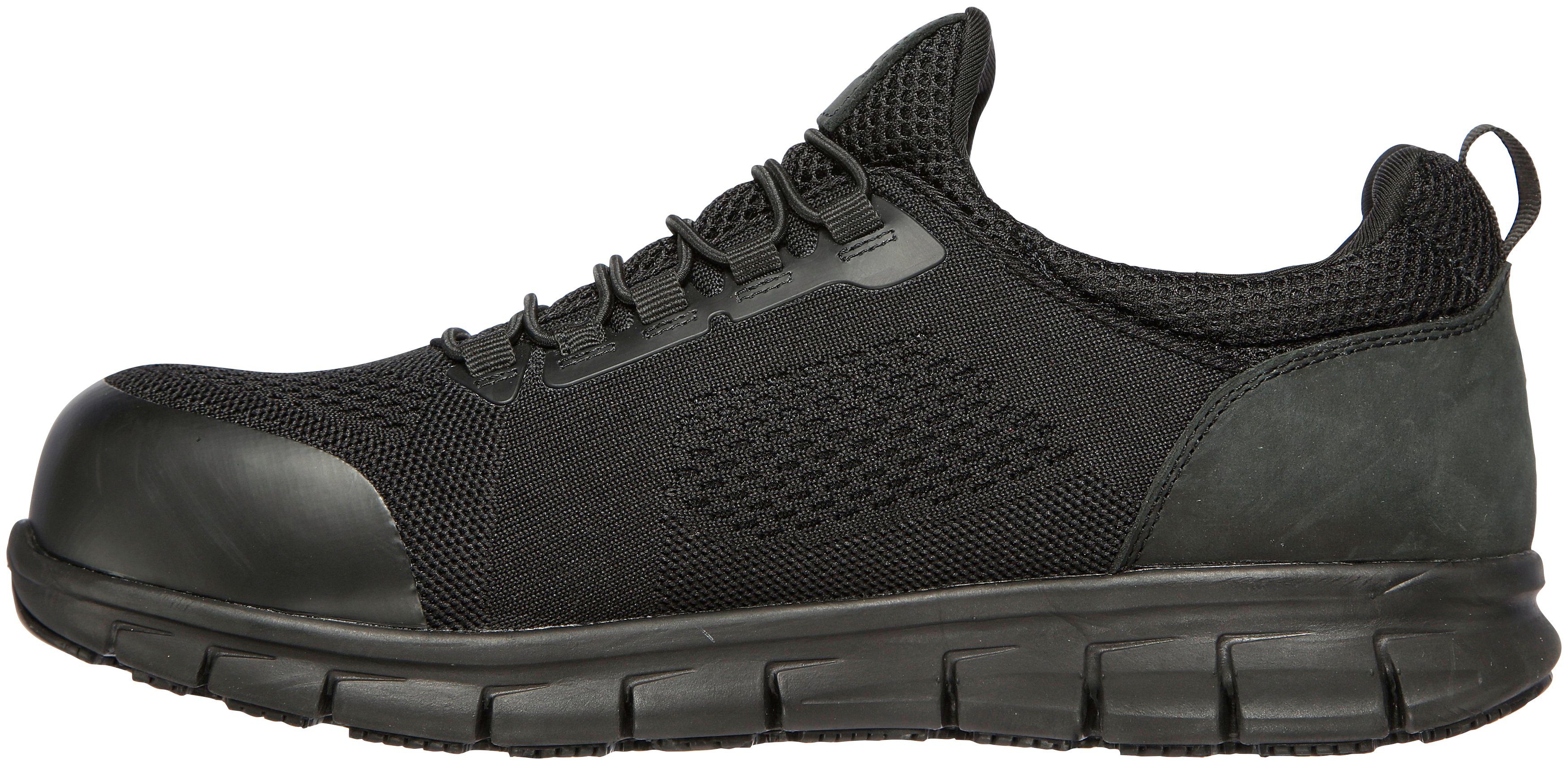 Skechers SYNERGY - OMAT Sicherheitsschuh S1 P ESD, Slip On mit Bungeeschnürung, durchtrittsicher, atmungsaktiv