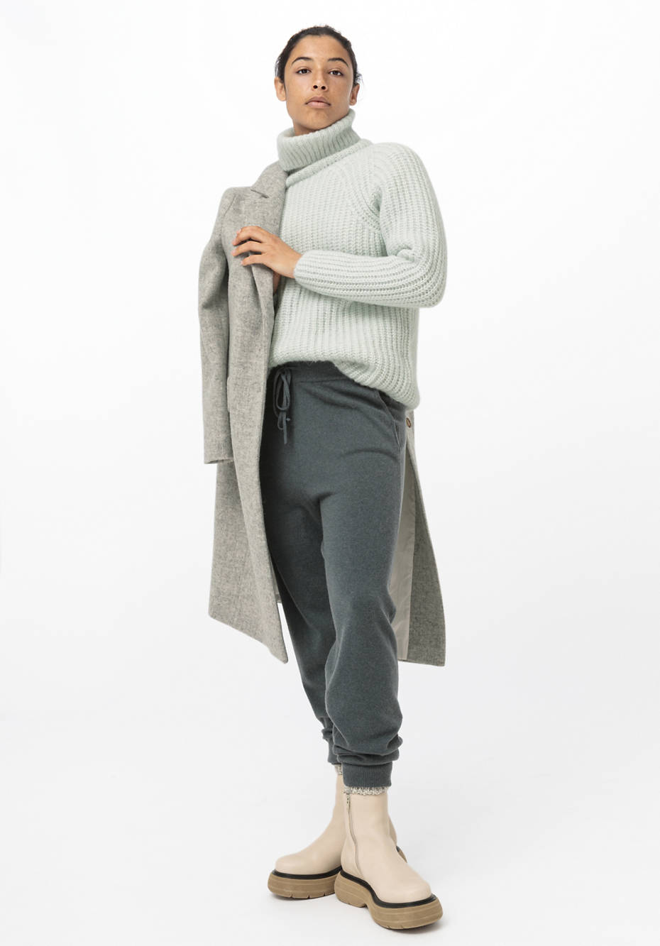 Strickhose aus Bio-Schurwolle mit Kaschmir
