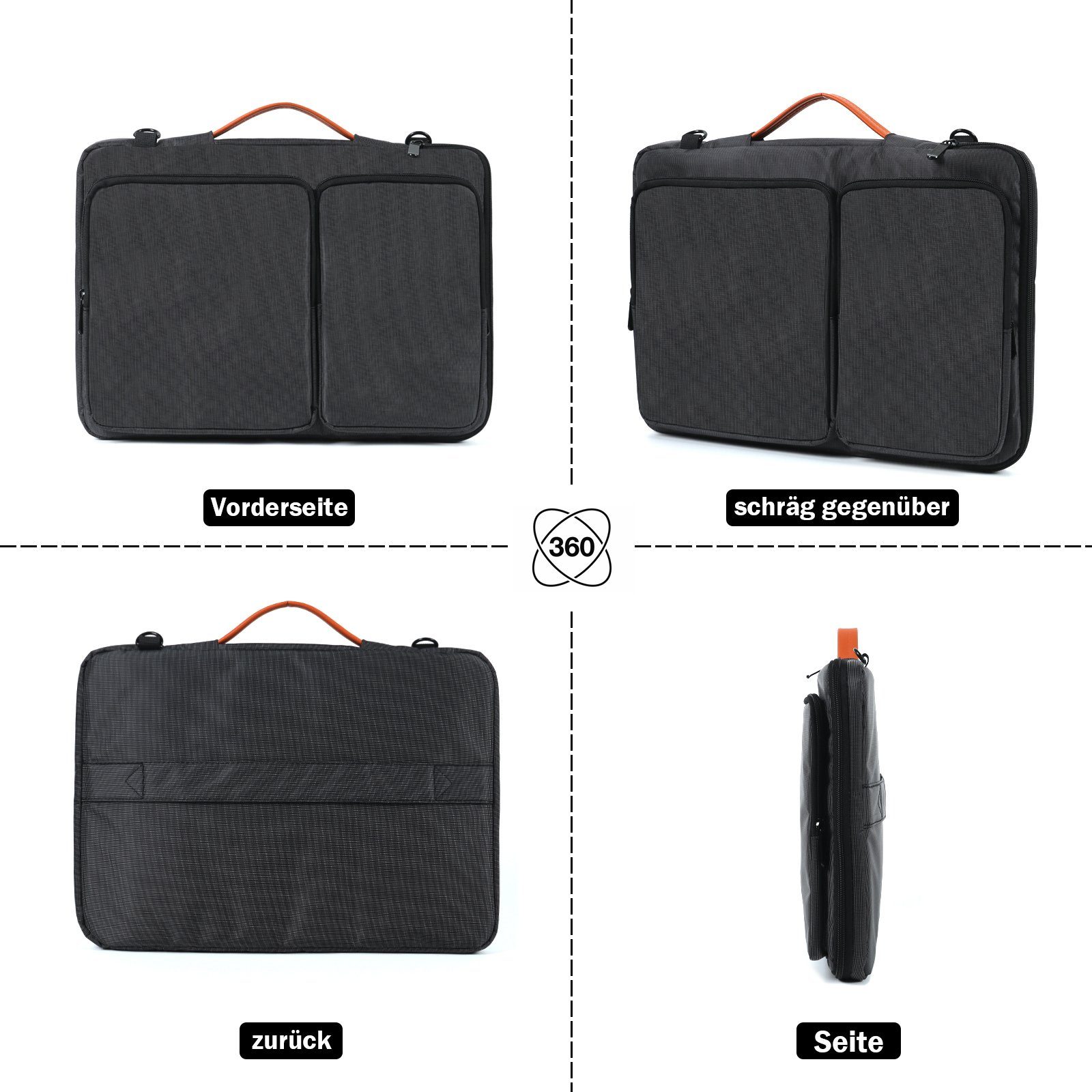 TAN.TOMI Laptoptasche 14 Zoll Laptophülle Wasserdicht Laptop Sleeve Case (1-tlg), Stoßfest Laptoptasche Laptoprucksack Hülle Schutzhülle Tasche