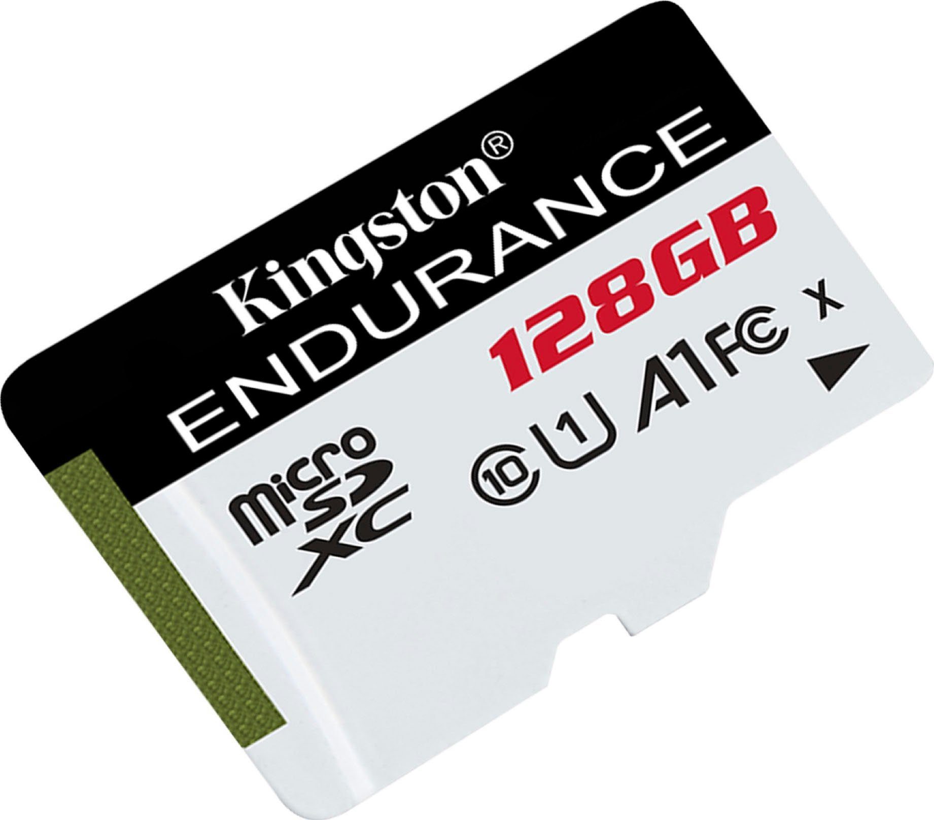 Kingston HIGH-ENDURANCE microSD 128GB Speicherkarte (128 GB, UHS-I Class 10, 95 MB/s Lesegeschwindigkeit)