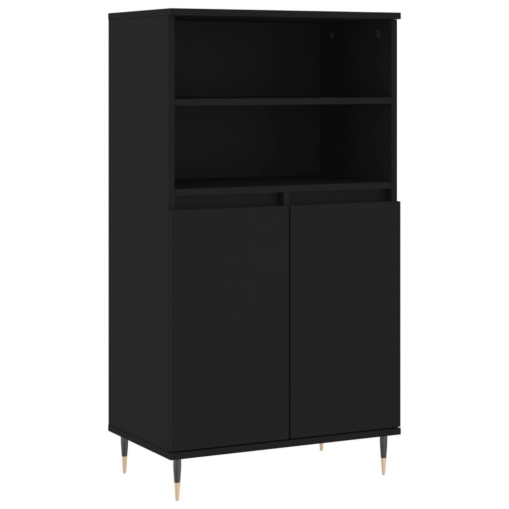 vidaXL Sideboard Highboard Schwarz 60x36x110 cm Holzwerkstoff (1 St)