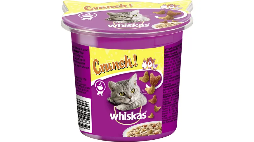 Whiskas® Crunch Becher mit Huhn, Pute und Ente 100 g