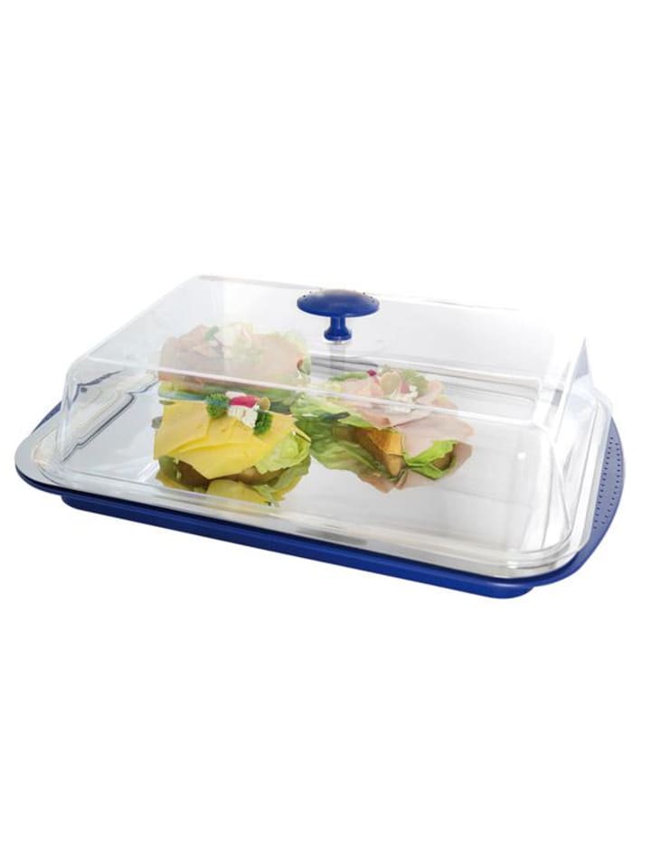 APS Thermo Tablett Set in Blau/Transparent 43 x 29 cm, H: 14 cm günstig kaufen onesize