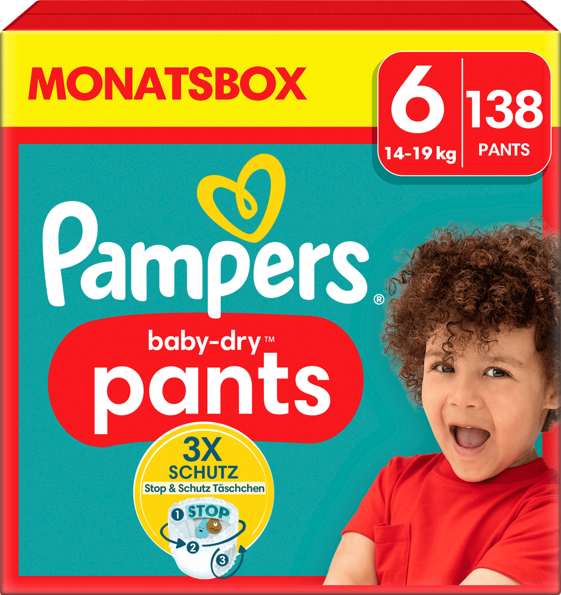 Baby Pants Baby Dry Gr.6 Extra Large (14-19 kg), Monatsbox, 138 St