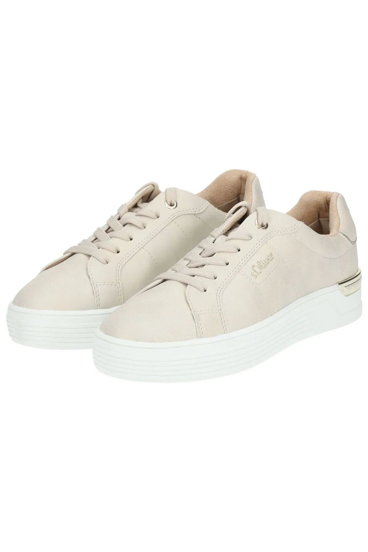 s.Oliver  Sneaker - Beige - Flacher Absatz