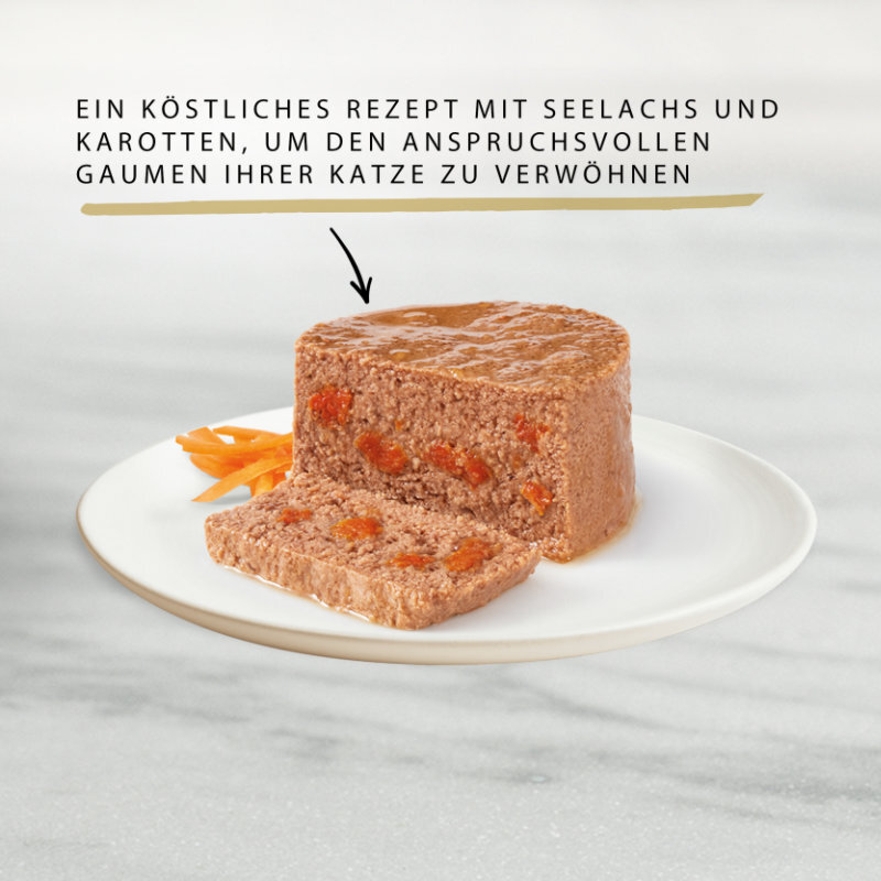 GOURMET Nassfutter GOURMET Gold Feine Pastete 12x85g Seelachs & Karotten