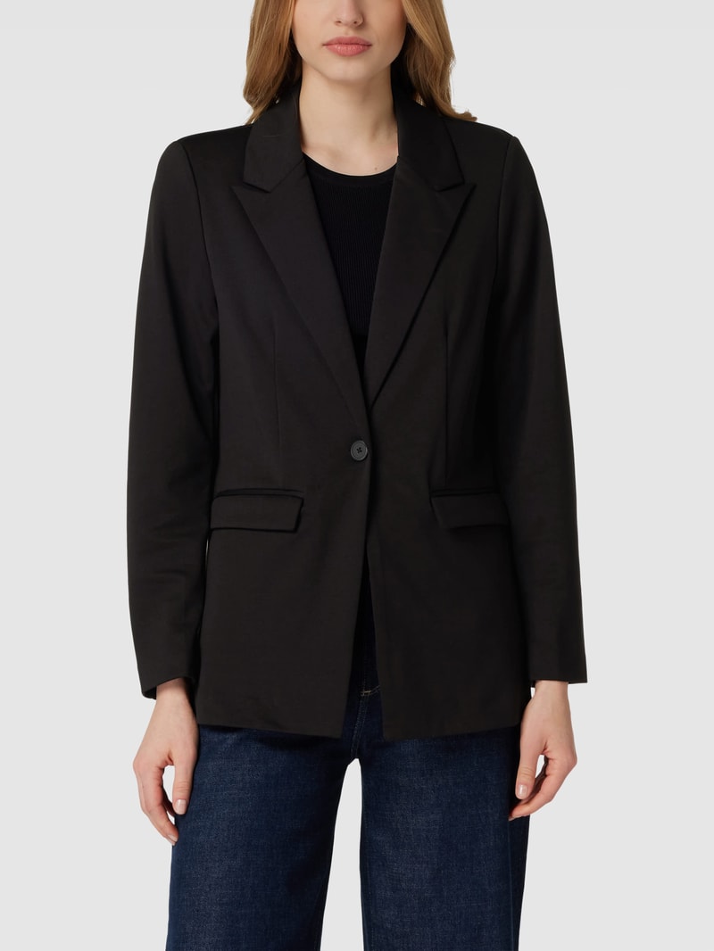Blazer mit Reverskragen Modell 'Rizetta' in schwarz