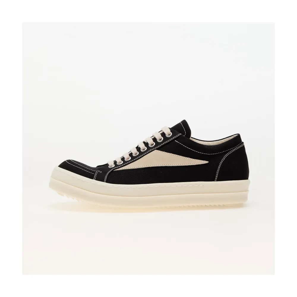 Rick Owens WOVENSHOES-VINTAGESNEAKS DU01D1803-BLACK-MILK-MILK / schwarz