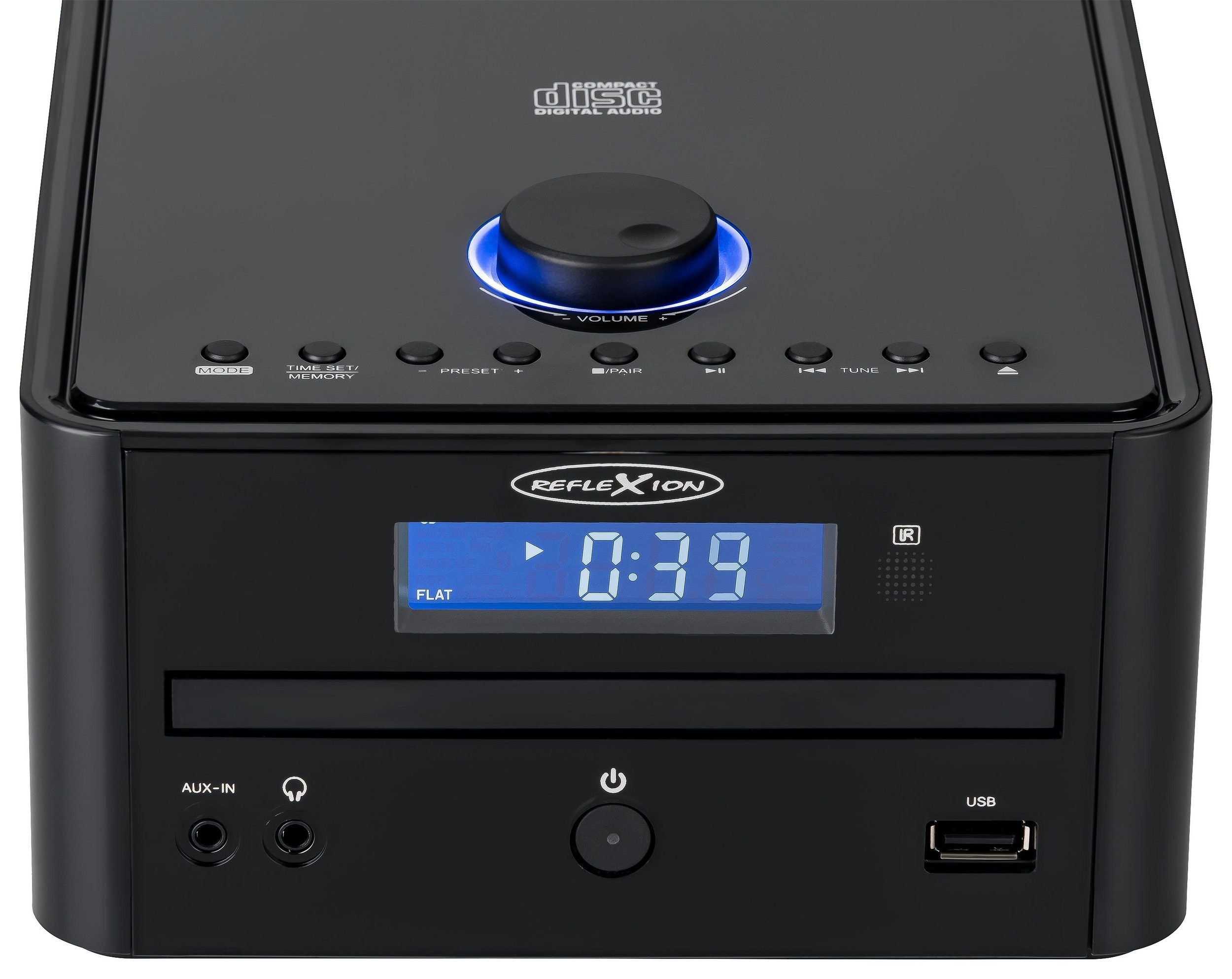 Reflexion HIF79FM Microanlage (UKW, USB, MP3/CD, und Bluetooth, 32,00 W, Alarm, Uhr, Sleep-Funktion)