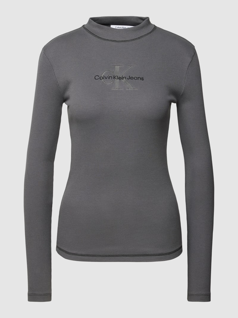 Longsleeve mit Label- und Logo-Stitching Modell 'HERO' in black