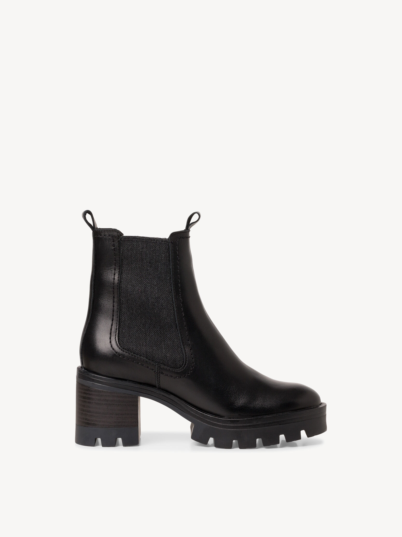 Bottine Chelsea en cuir - noir