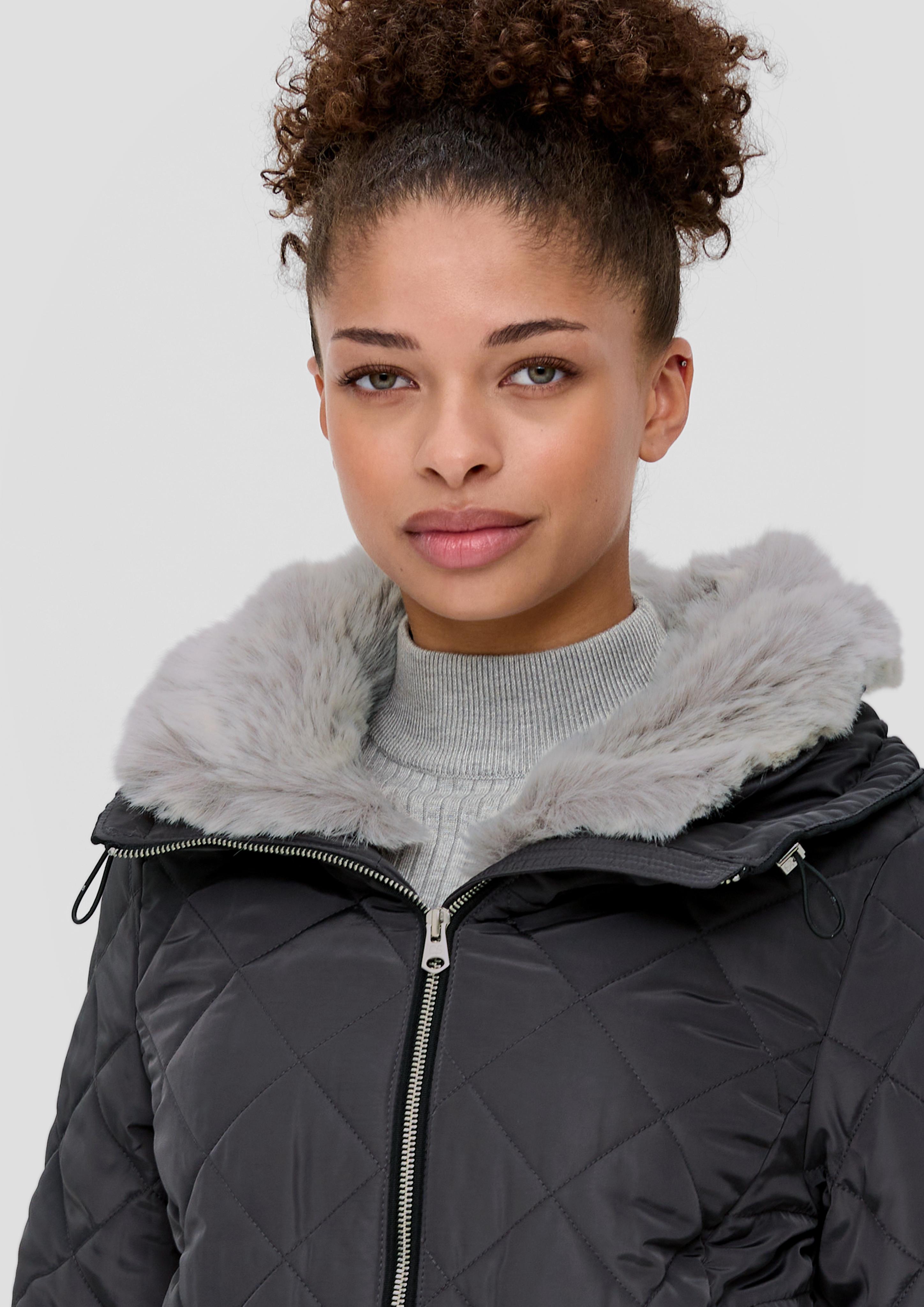 Steppjacke mit abnehmbarem Fellkragen  2115525-9858