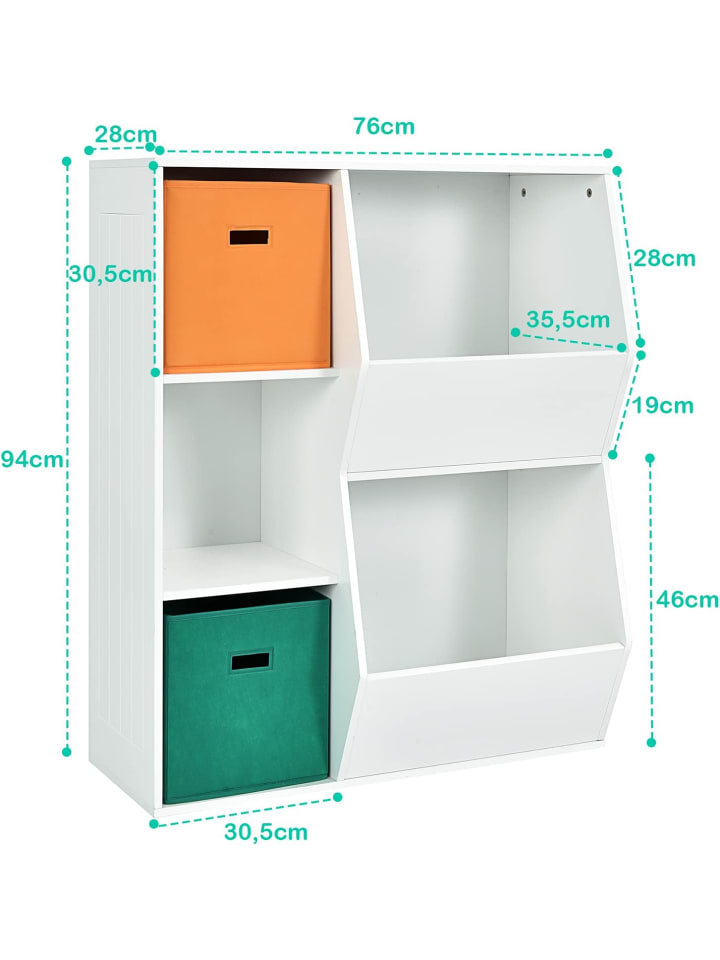 COSTWAY Aufbewahrungsregal in Weiß günstig kaufen 76 cm