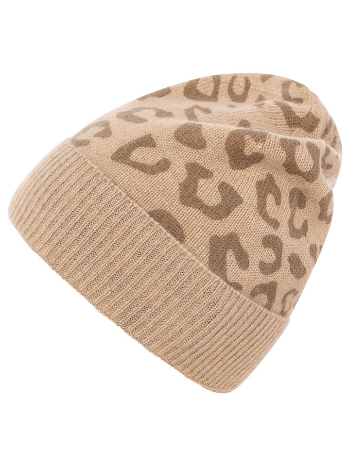 Zwillingsherz Kaschmir-Beanie in Beige günstig kaufen onesize