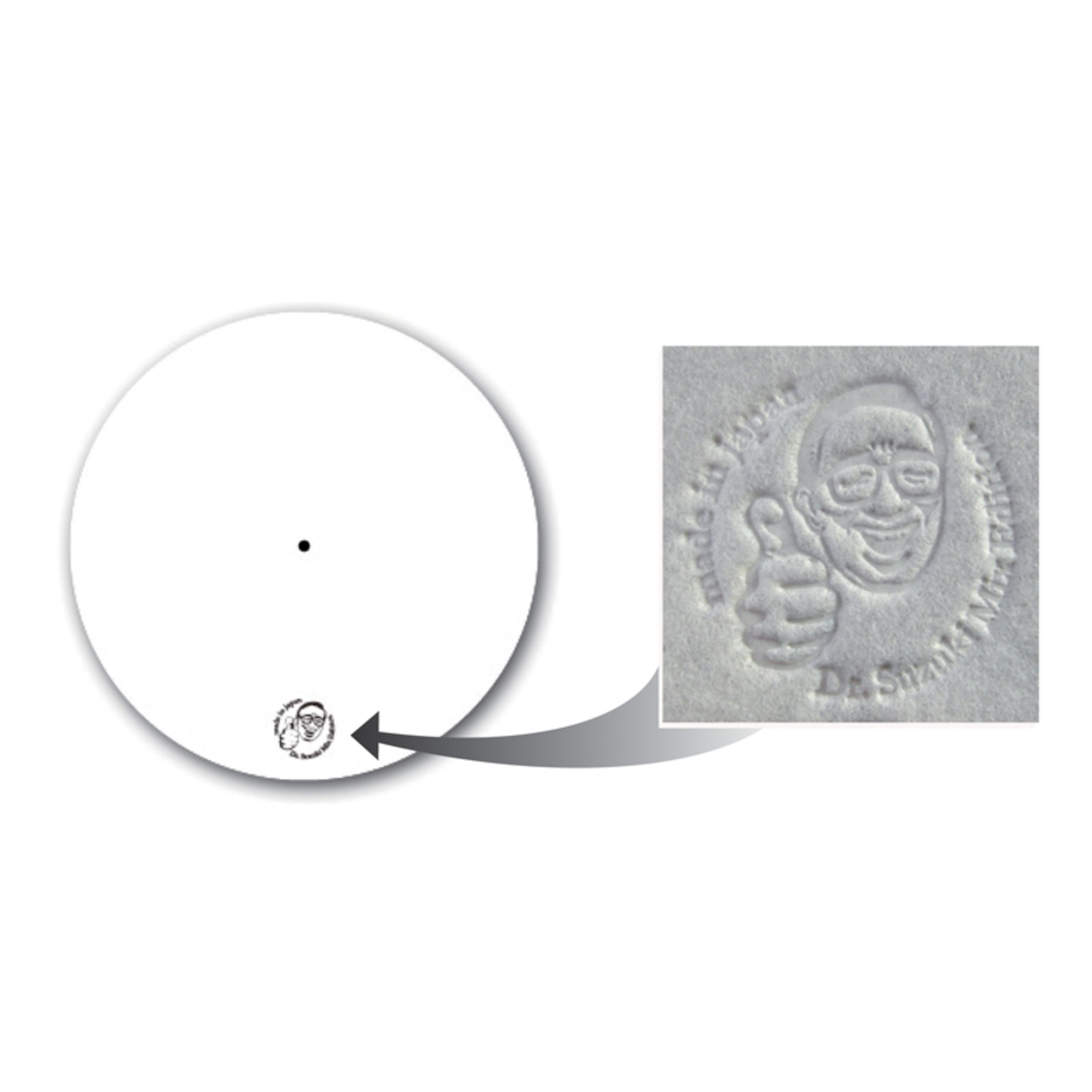 Dr. Suzuki Plattenspieler (Tablecloth Dr.Suzuki Mix Edition Slipmats white (paar)