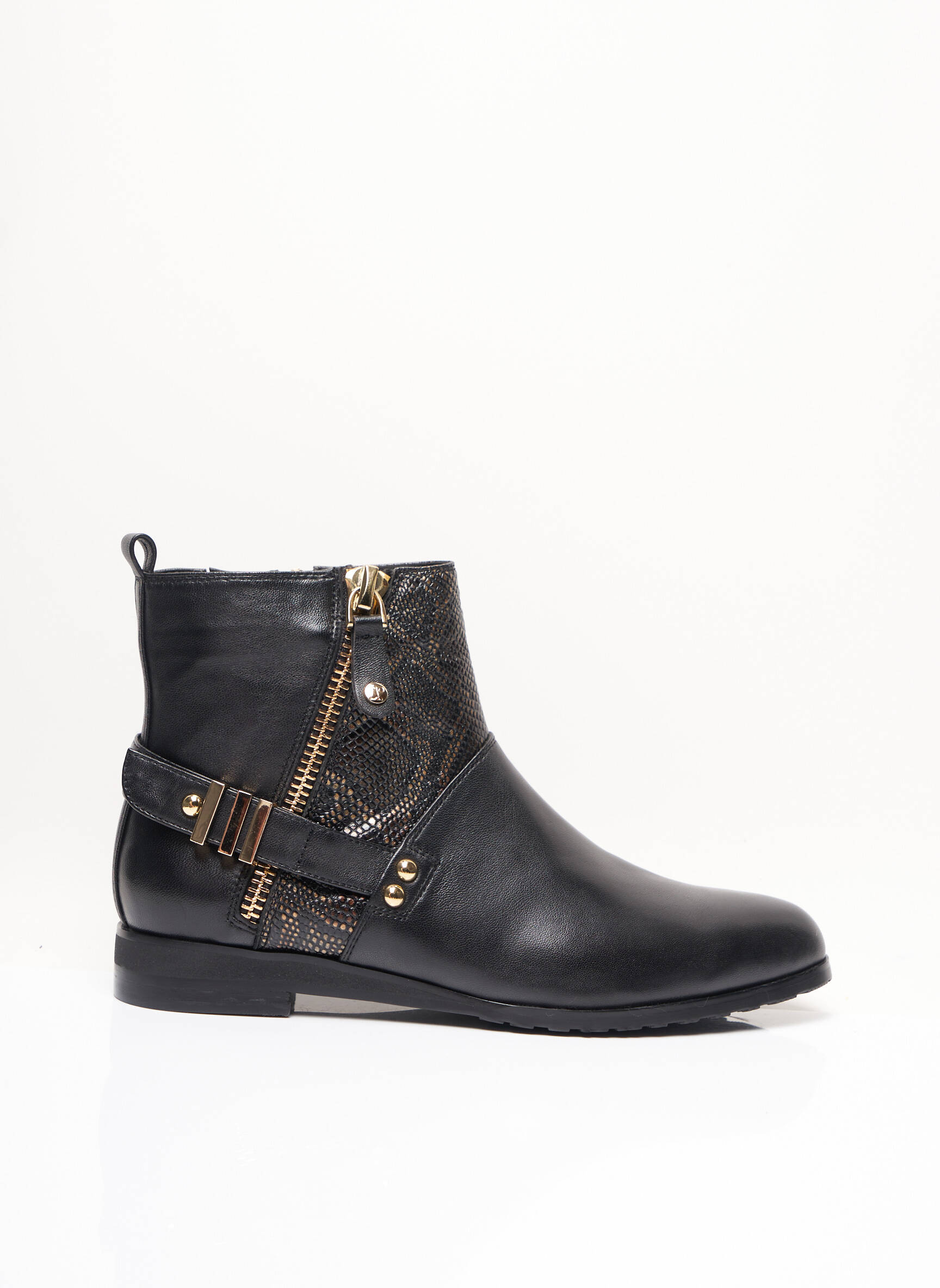 Couleur Pourpre Bottines Femme couleur noir