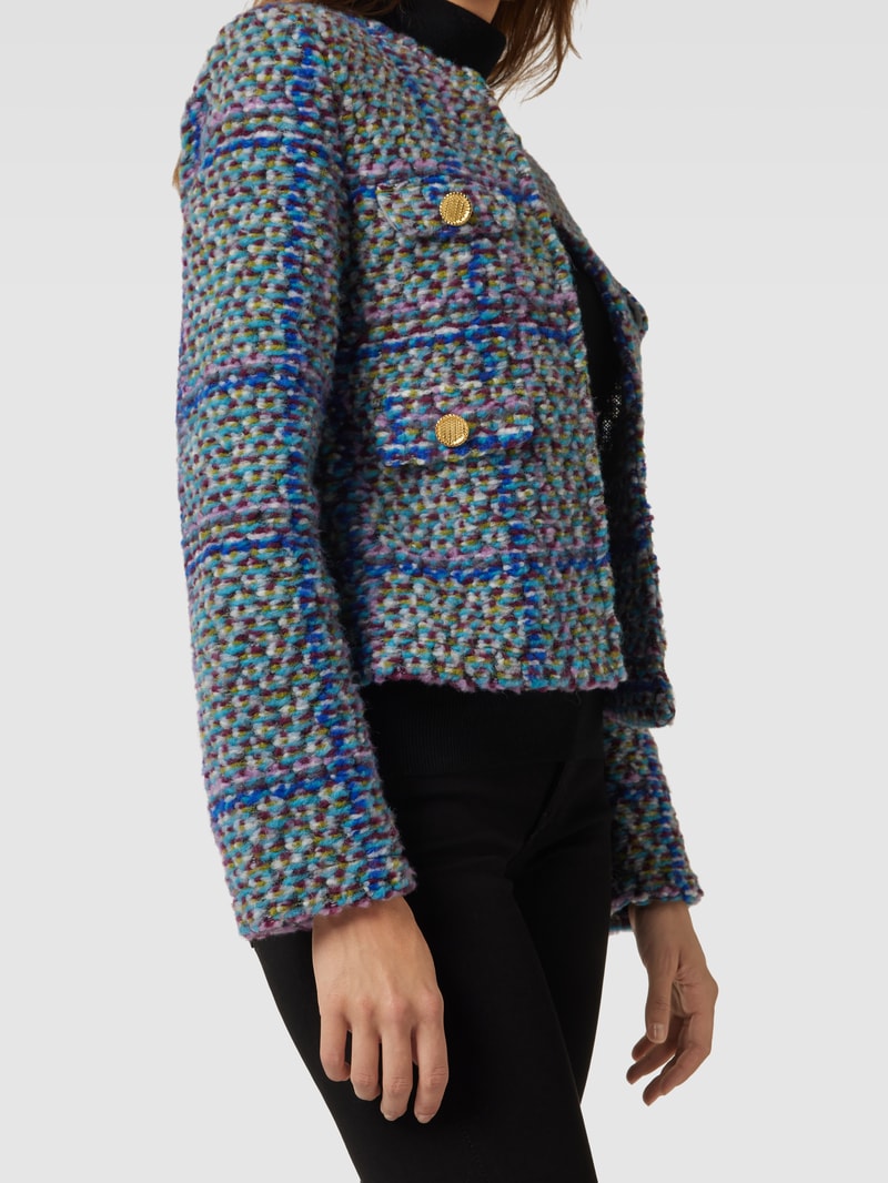 Blazer mit Schurwoll-Anteil im Allover-Look in lindgrün