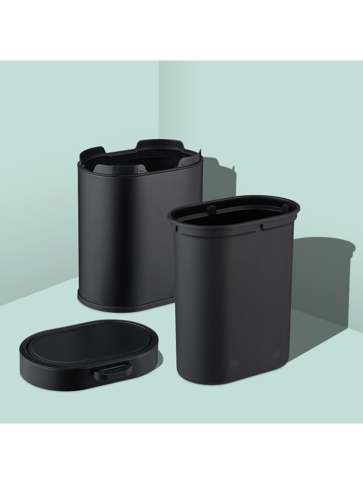 relaxdays Mülleimer in Schwarz - 5 Liter günstig kaufen onesize