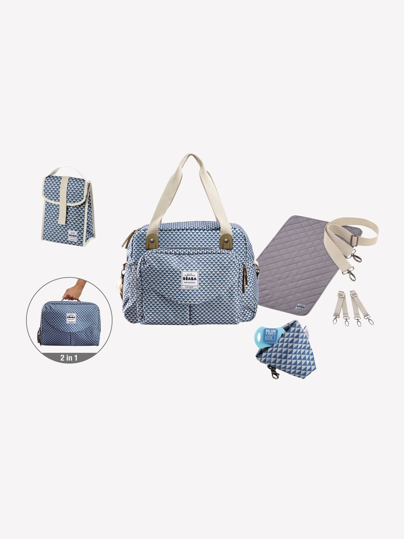 Sac à langer Genève II BEABA bleu imprimé