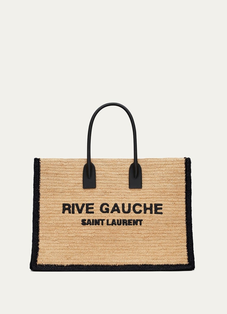Saint Laurent Rive Gauche raffia válltáska