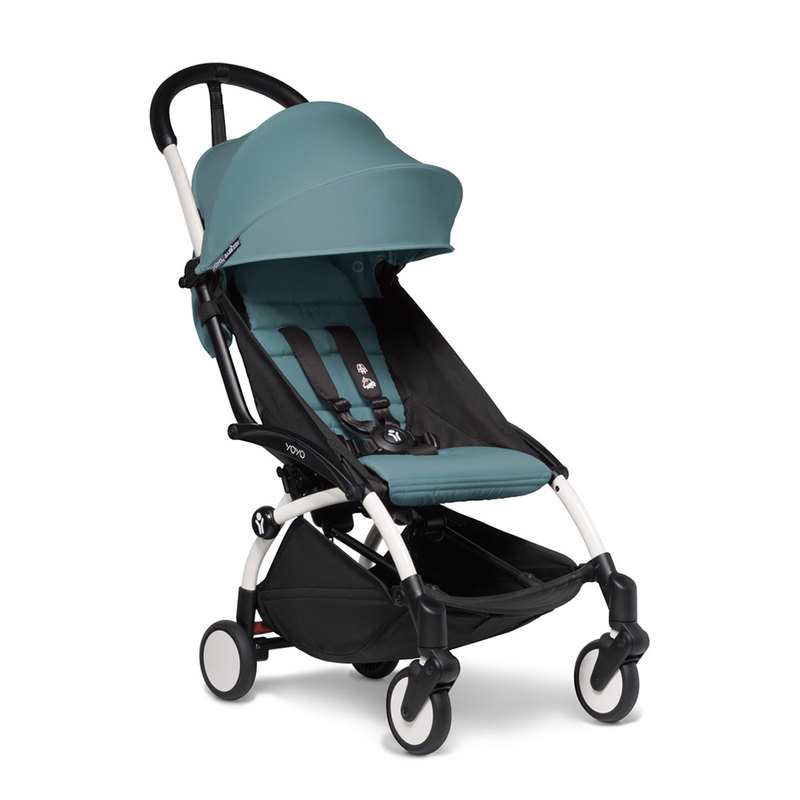 Poussette yoyo2 4 roues châssis blanc assise 6+ aqua Babyzen