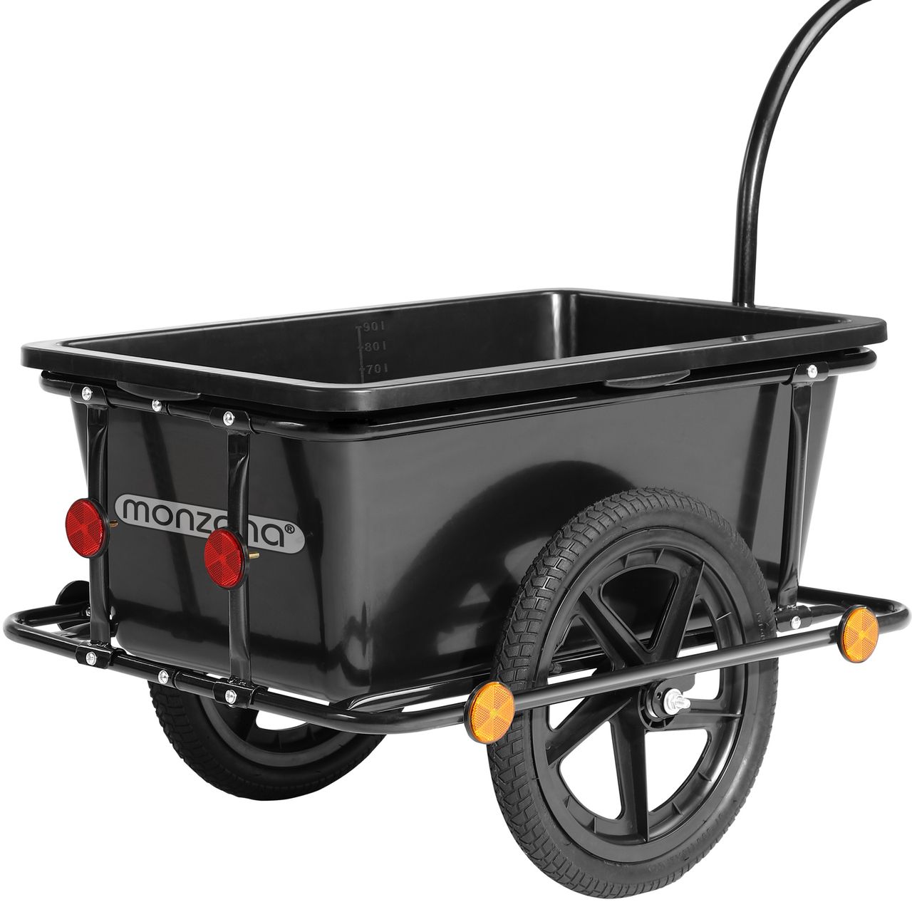 Casaria Deuba Fahrradanhänger mit 90Ltr. Kunststoffwanne